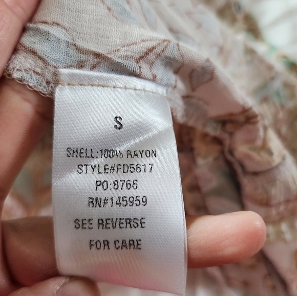 Dress Forum Sage/ Lavender Multi | Patchwork Sewing Boho Dress size Small - Picture 8 of 9